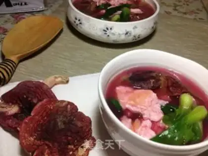Make Red mushroom egg soup step 6