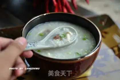 Make Beef mushroom rice congee step 3