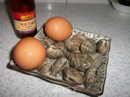 Make Flower clams and eggs step 0