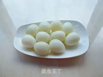 Make Little rabbit quail eggs step 1