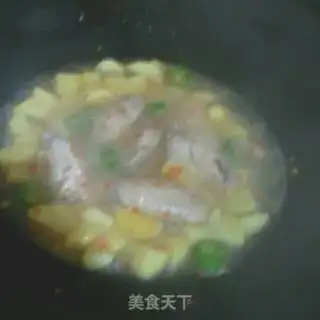 Make Curry potato chicken wings step 6
