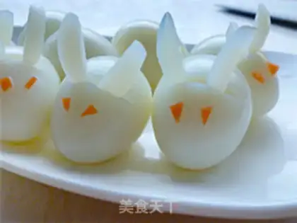 Make Little rabbit quail eggs step 6