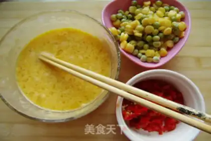 Make Corn and vegetable pancakes step 1