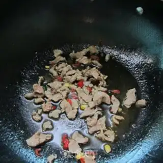 Make Sweet corn fried meat step 1
