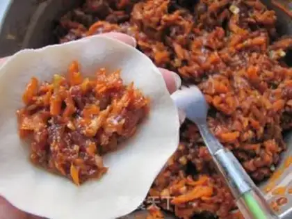 Make Carrot meat dumplings step 11