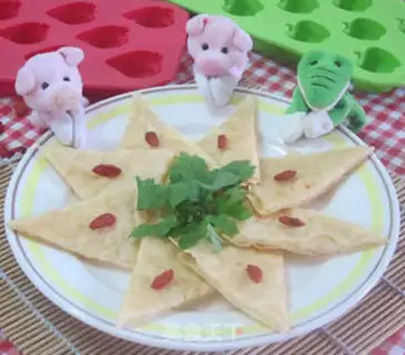 Make Moon shrimp cake step 17