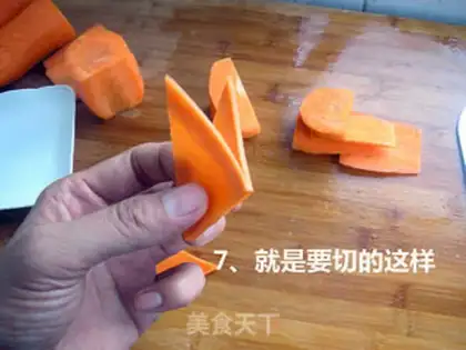 Make Carrot butterflies step 6