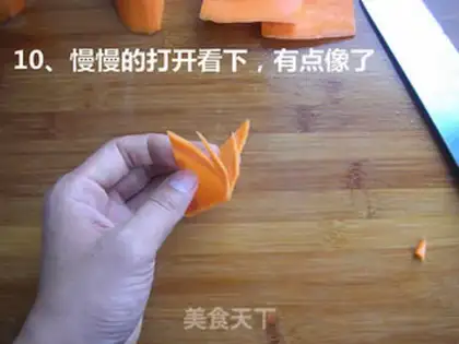 Make Carrot butterflies step 9