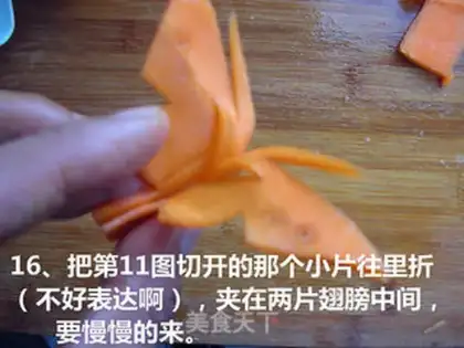 Make Carrot butterflies step 15