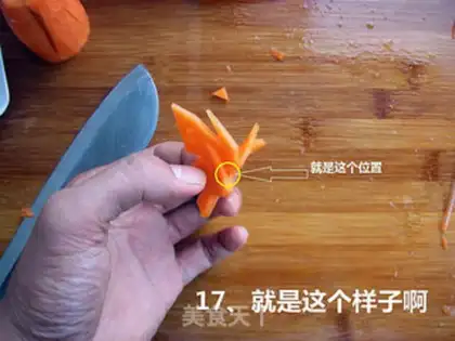 Make Carrot butterflies step 16