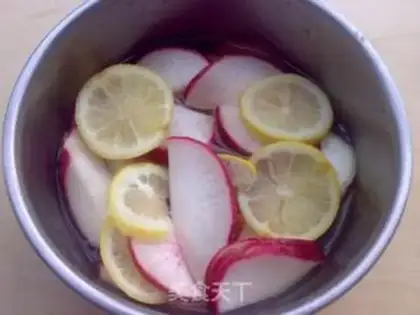 Make Lemon sugar vinegar radish step 4