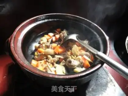 Make Carrot mushroom congee step 3