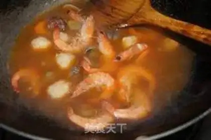 Make Stone pot seafood fan step 4