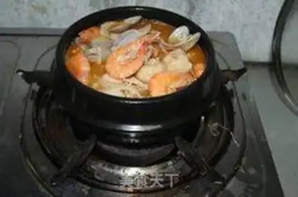 Make Stone pot seafood fan step 7