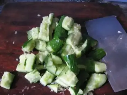 Make Scrap the cucumber step 1
