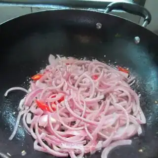 Make Onions and ham step 4