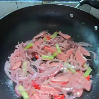 Make Onions and ham step 8
