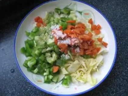 Make The cheese salad step 7