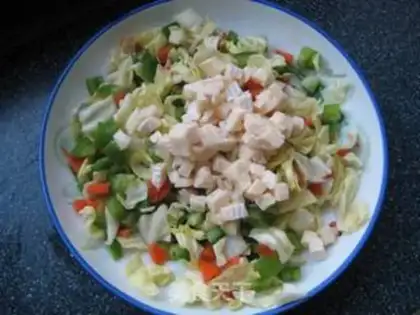 Make The cheese salad step 8