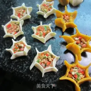 Make Six-angle dumplings step 7
