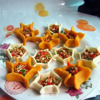 Make Six-angle dumplings step 8