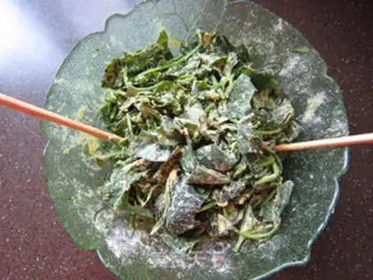 Make Steam melon leaves step 3