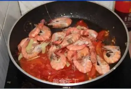 Make Tomato, shrimp step 7