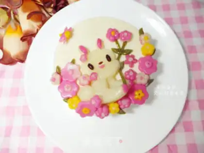 Make Rabbit rice cake step 4