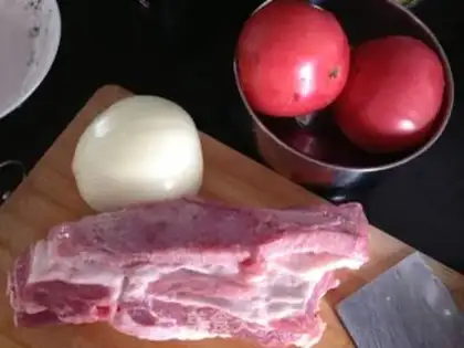 Make Lazy tomato beef soup step 0
