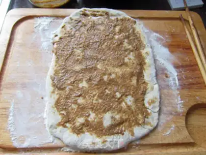 Make A little rice sauce, lasagna step 7