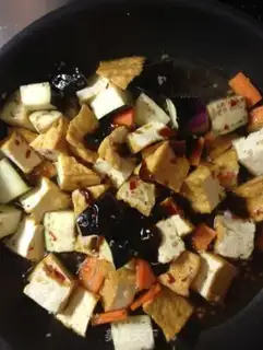 Make Tofu-cooked mushrooms step 15