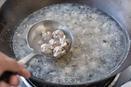 Make Meatball vegetable congee step 5