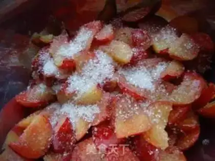Make No water plum jam step 1