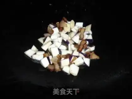 Make Weed-snake mushroom eggplant fried rice step 4