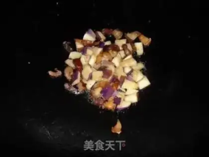 Make Weed-snake mushroom eggplant fried rice step 5