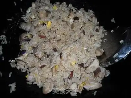 Make Weed-snake mushroom eggplant fried rice step 10