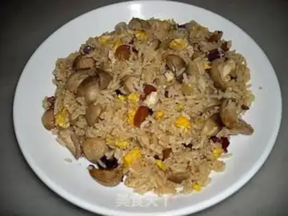 Make Weed-snake mushroom eggplant fried rice step 11