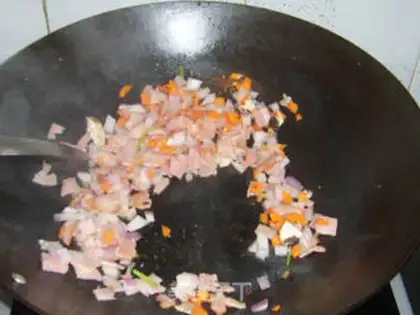 Make Bacon mushroom pasta step 4