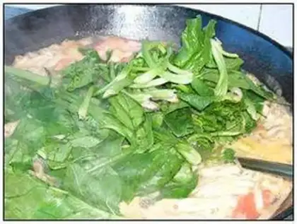 Make Shrimp hand noodles step 16
