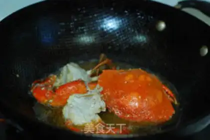 Make Salted egg ointment crabs step 4