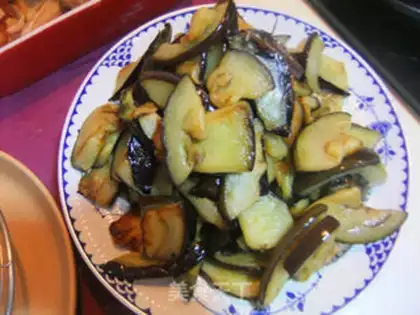 Make Fish pasta and eggplant step 1