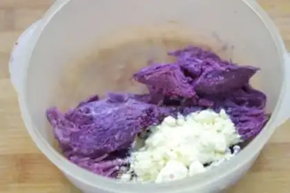 Make Milky potato ball step 1