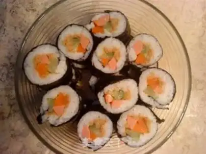 Make Sushi rolls step 9