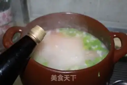 Make Chicken shrimp congee step 11