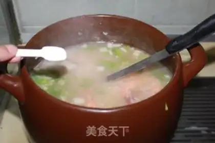 Make Chicken shrimp congee step 12