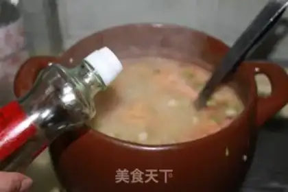 Make Chicken shrimp congee step 14