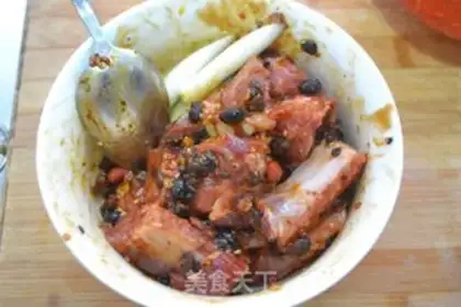 Make Pumpkin beans evaporated ribs step 2