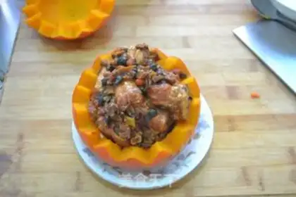Make Pumpkin beans evaporated ribs step 4
