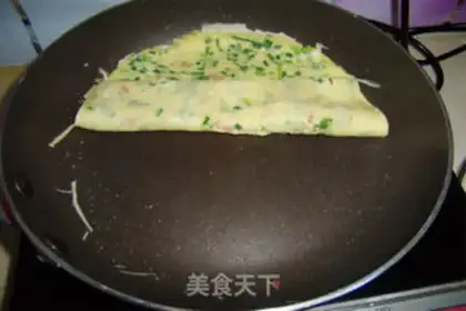Make Onions of ham and egg pancakes step 5