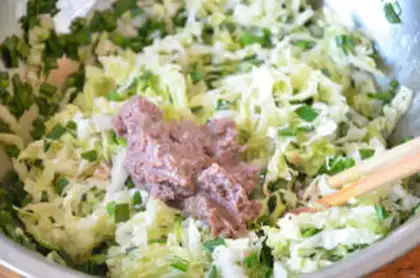 Make Shrimp cabbage eggs step 2